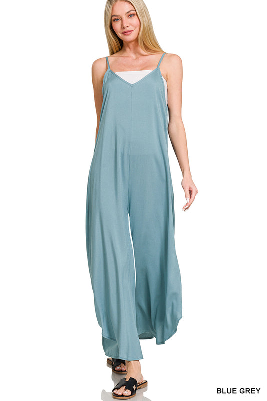 Zenana Wide Leg Jumper – Blue Grey