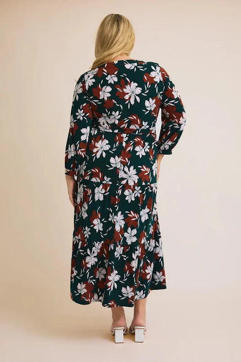 Gilli - Plus Size Ruffle Tiered Button Down Floral Maxi Dress